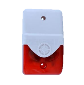 SP Alarm Siren & Strobe Red