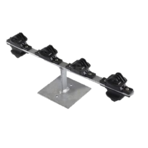 Fence Pole -6Line Low Profile Galv