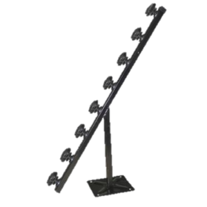 Fence Pole -8Line TPole Black Shield